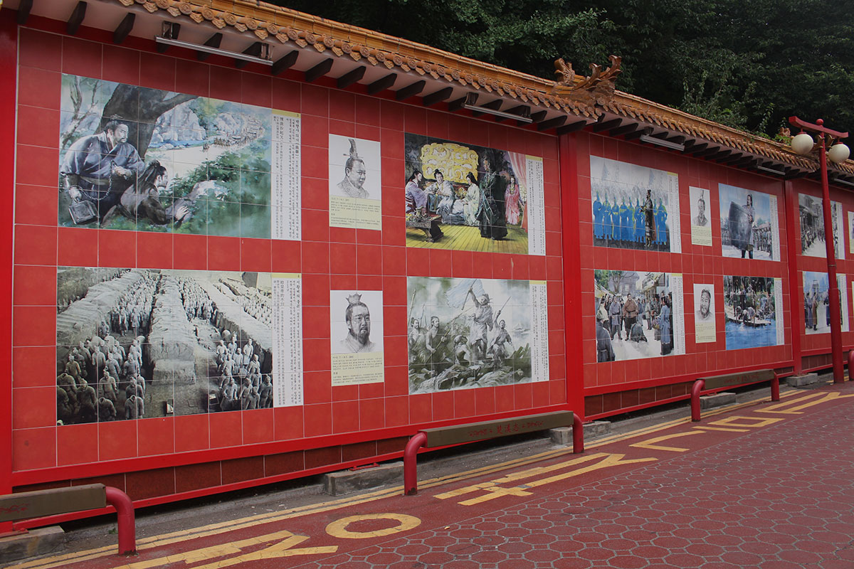 壁画で構成された楚漢志の登場人物と主な事件