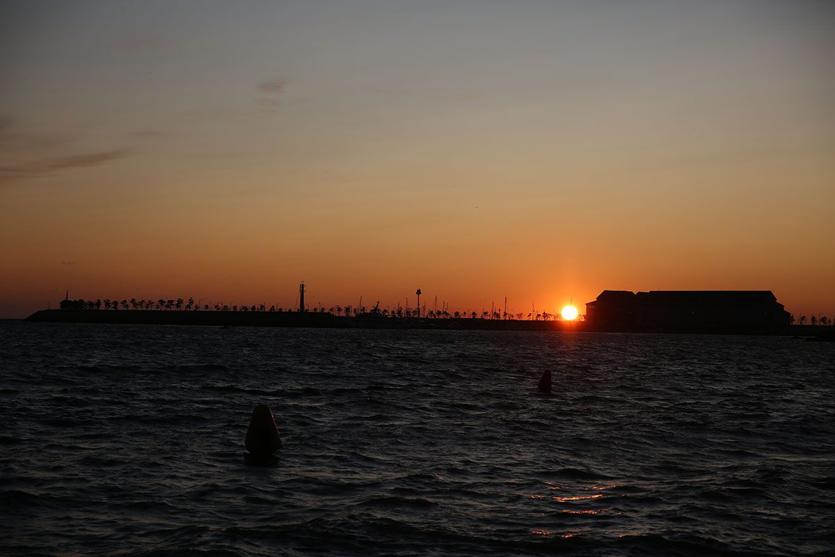 Sunset view of Wangsan Beach조